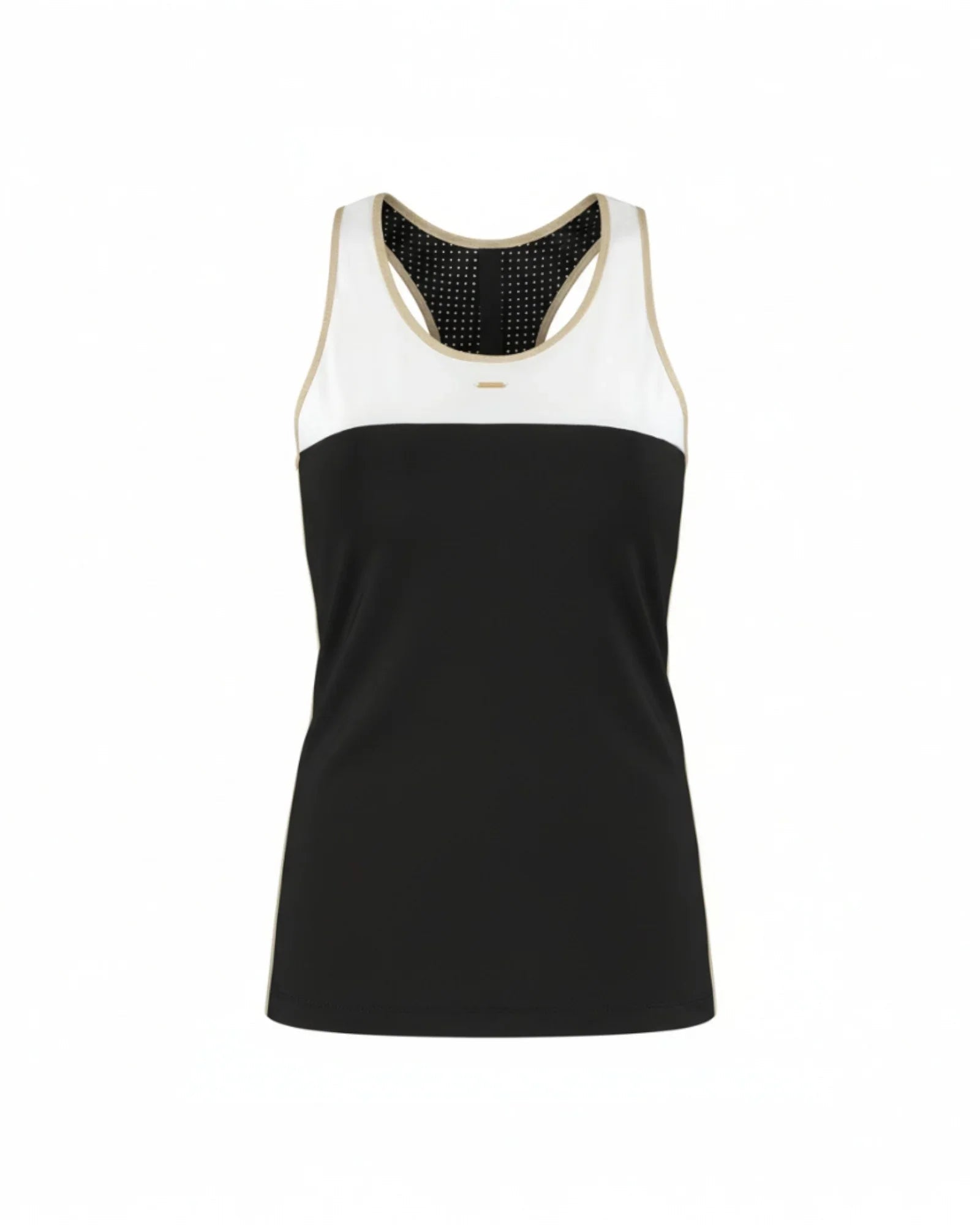 Golden Court Tank – Black/White/Gold - Padel73