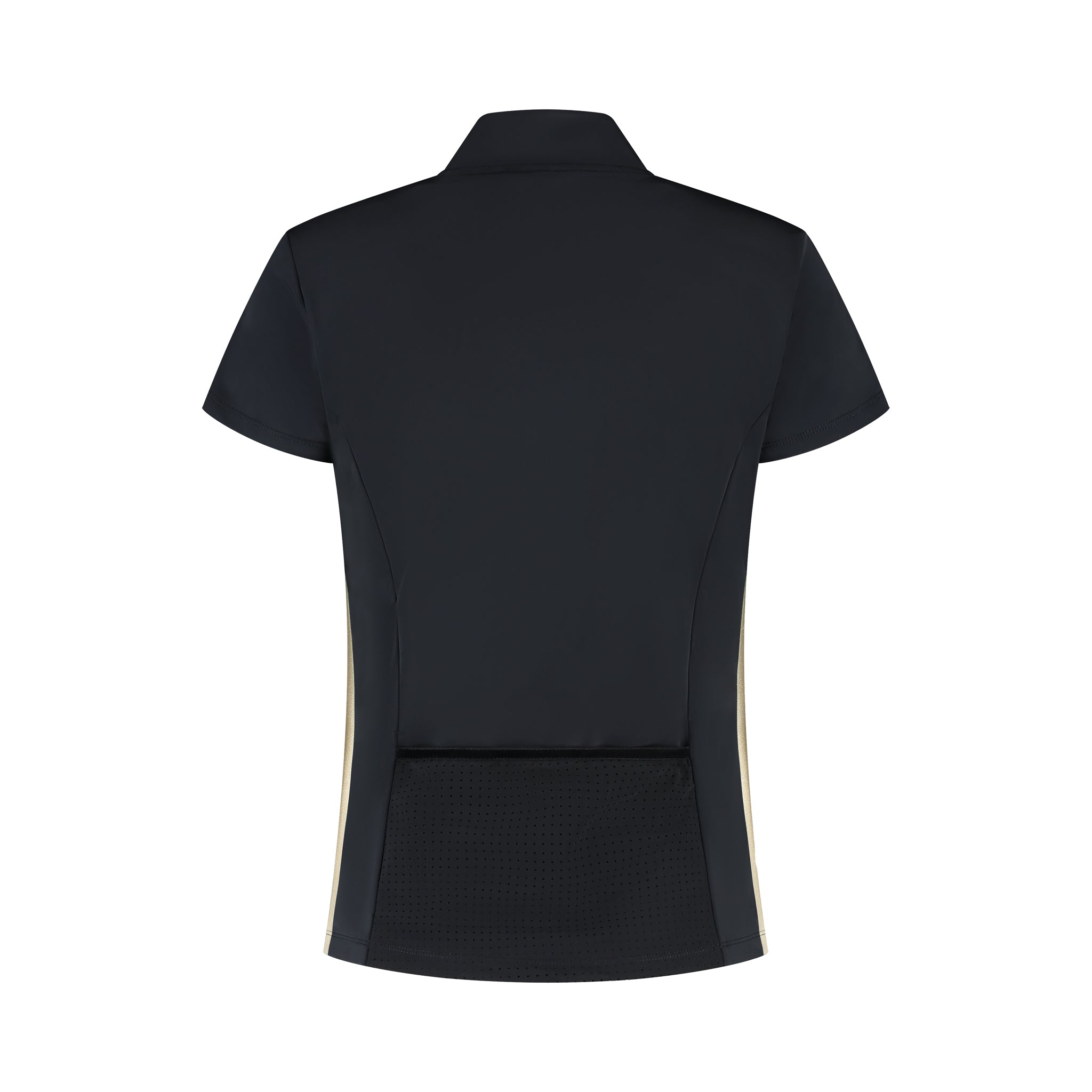 Golden Edge Zipper - Black/Gold